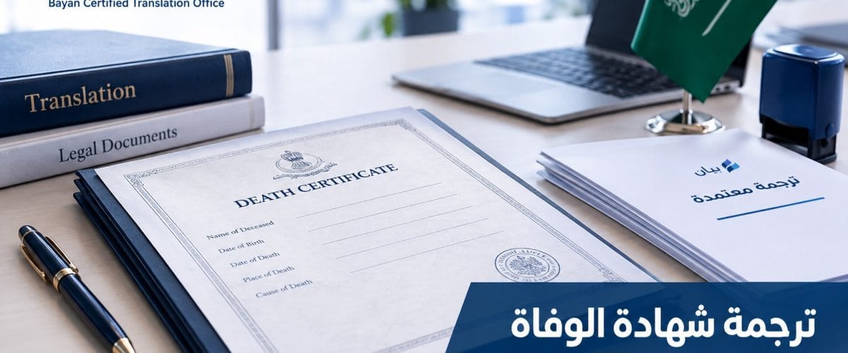 ترجمة شهادة الوفاة للجهات الرسمية في السعودية
